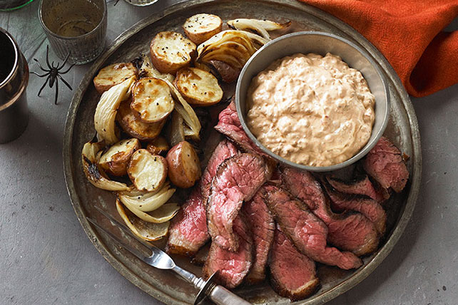 Spiced Steak with Roasted Potatoes & Onions